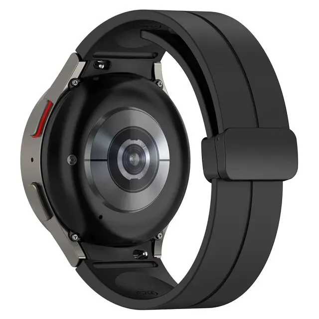 Силиконовый ремешок Cls-black для Samsung Galaxy Watch 4 / 4 Classic / 5 / 5 Pro / 6 / 6 Classic / 7 / FE - черный
