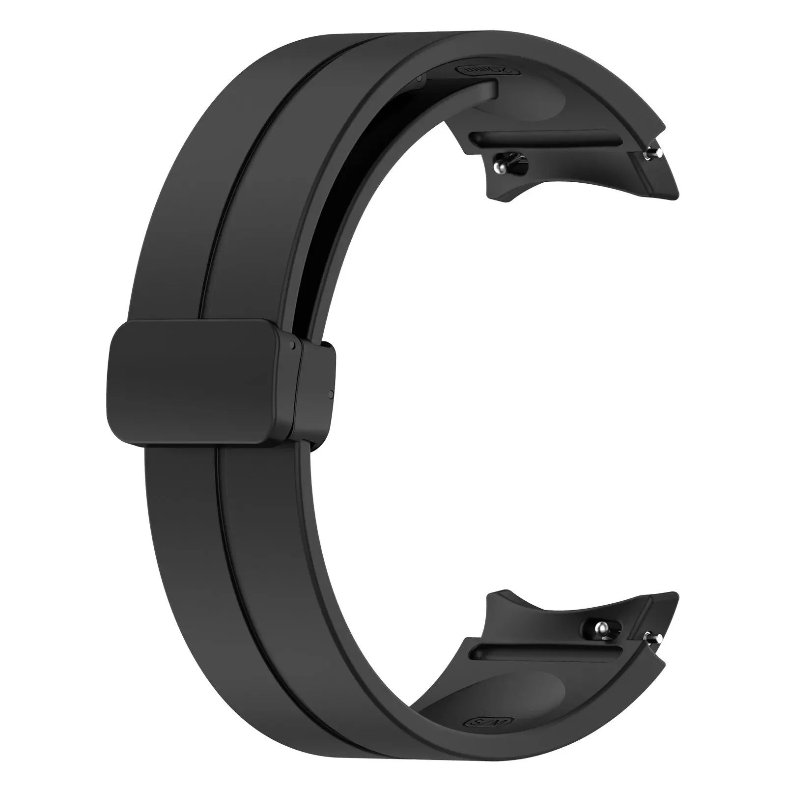Силиконовый ремешок Cls-black для Samsung Galaxy Watch 4 / 4 Classic / 5 / 5 Pro / 6 / 6 Classic / 7 / FE - черный