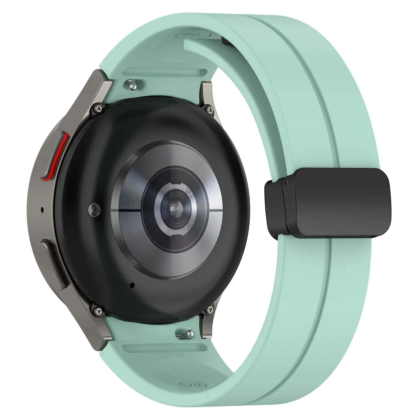Силиконовый ремешок Cls-black для Samsung Galaxy Watch 4 / 4 Classic / 5 / 5 Pro / 6 / 6 Classic / 7 / FE - бирюзовый