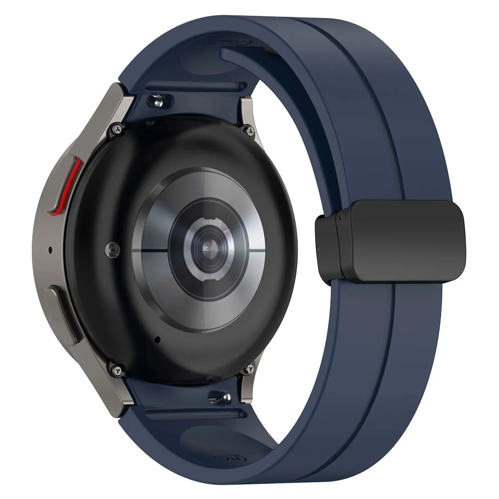 Силиконовый ремешок Cls-black для Samsung Galaxy Watch 4 / 4 Classic / 5 / 5 Pro / 6 / 6 Classic / 7 / FE - синий