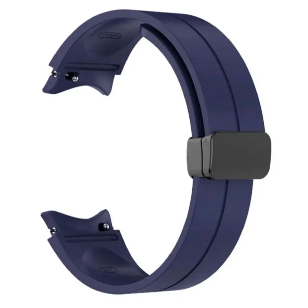Силиконовый ремешок Cls-black для Samsung Galaxy Watch 4 / 4 Classic / 5 / 5 Pro / 6 / 6 Classic / 7 / FE - синий