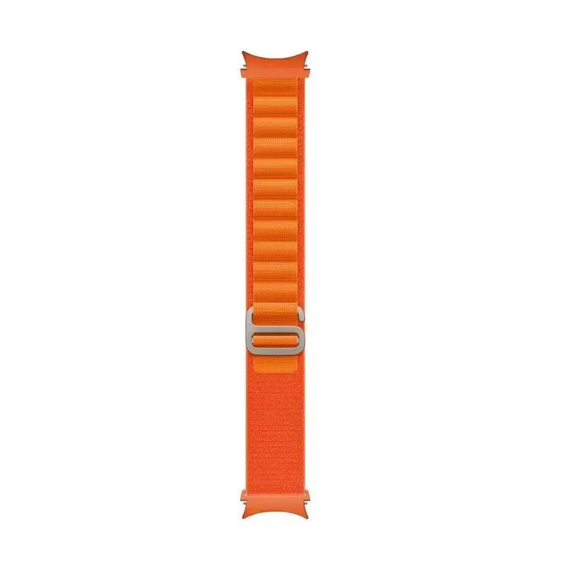 Нейлоновый ремешок Cloth Wave для Samsung Galaxy Watch 4 / 4 Classic / 5 / 5 Pro / 6 / 6 Classic / 7 / FE - оранжевый