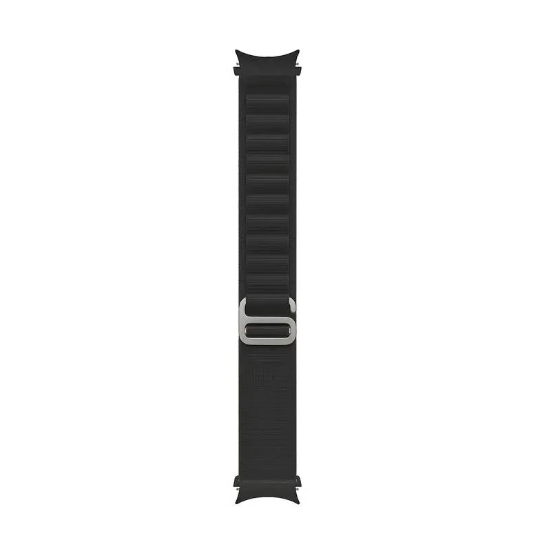 Нейлоновый ремешок Cloth Wave для Samsung Galaxy Watch 4 / 4 Classic / 5 / 5 Pro / 6 / 6 Classic / 7 / FE - черный