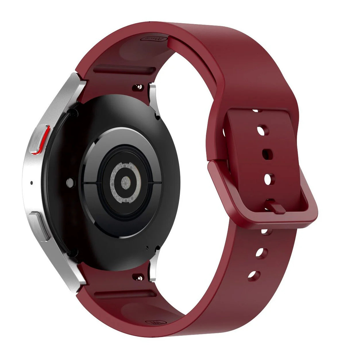 Силіконовий ремінець Color Angle для Samsung Galaxy Watch 4 / 4 Classic / 5 / 5 Pro / 6 / 6 Classic / 7 / FE - темно-червоний