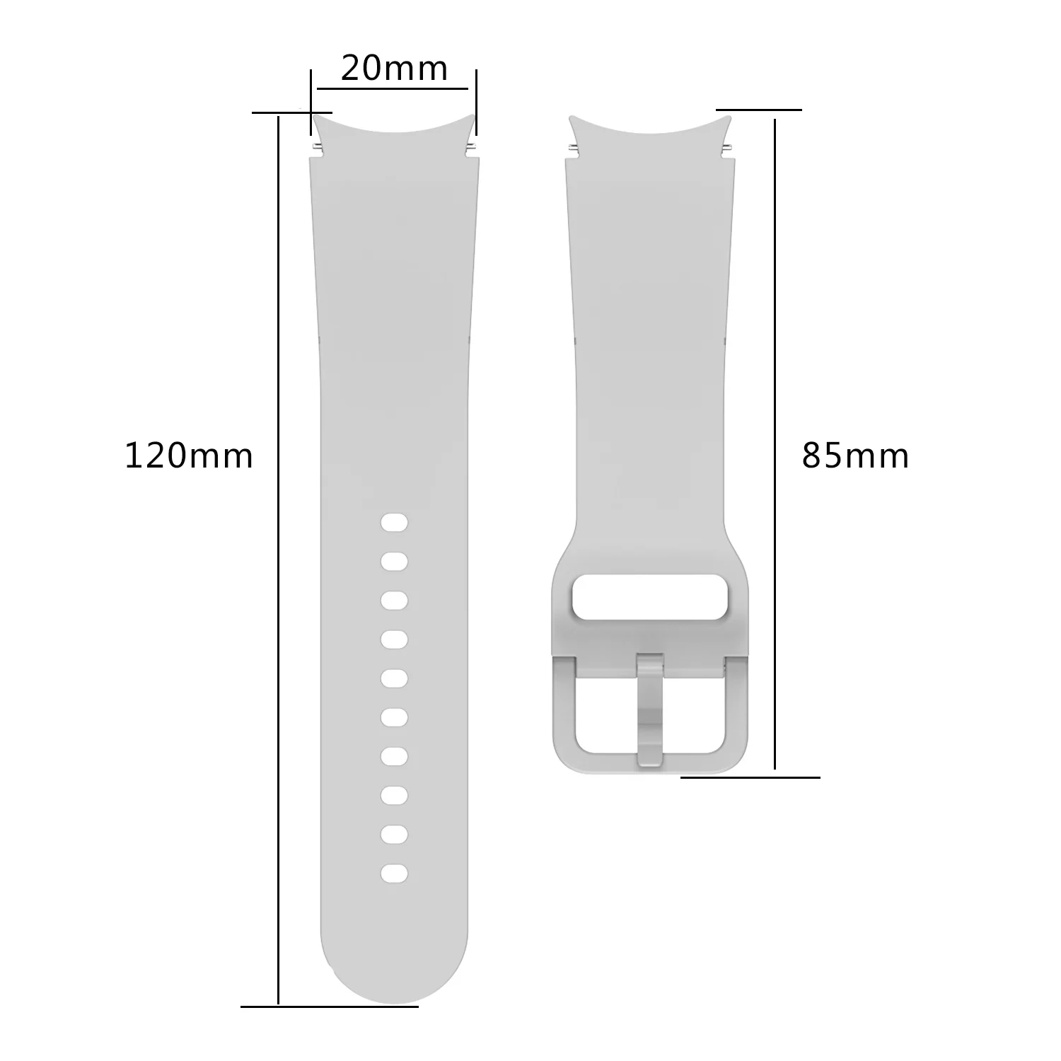 Силіконовий ремінець Color Angle для Samsung Galaxy Watch 4 / 4 Classic / 5 / 5 Pro / 6 / 6 Classic / 7 / FE - червоний