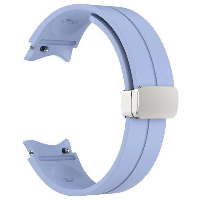 Силиконовый ремешок Cls для Samsung Galaxy Watch 4 / 4 Classic / 5 / 5 Pro / 6 / 6 Classic / 7 / FE - голубой