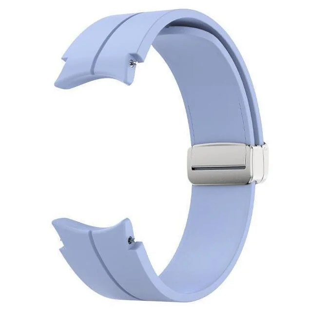 Силиконовый ремешок Cls для Samsung Galaxy Watch 4 / 4 Classic / 5 / 5 Pro / 6 / 6 Classic / 7 / FE - голубой