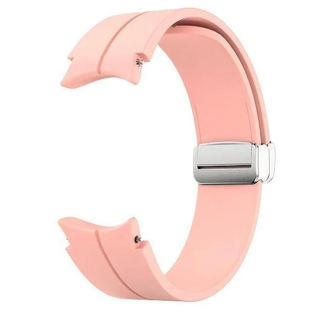 Силиконовый ремешок Cls для Samsung Galaxy Watch 4 / 4 Classic / 5 / 5 Pro / 6 / 6 Classic / 7 / FE - розовый