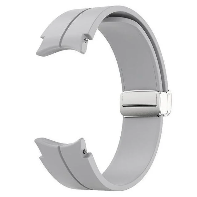 Силиконовый ремешок Cls для Samsung Galaxy Watch 4 / 4 Classic / 5 / 5 Pro / 6 / 6 Classic / 7 / FE - серый