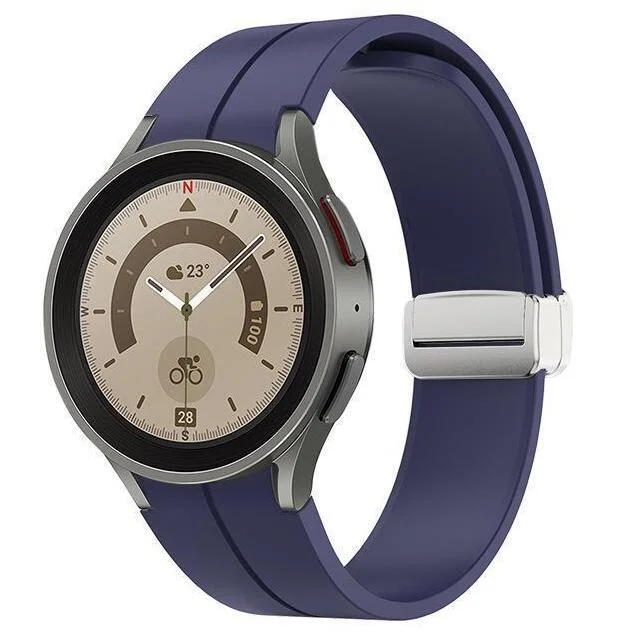 Силиконовый ремешок Cls для Samsung Galaxy Watch 4 / 4 Classic / 5 / 5 Pro / 6 / 6 Classic / 7 / FE - синий