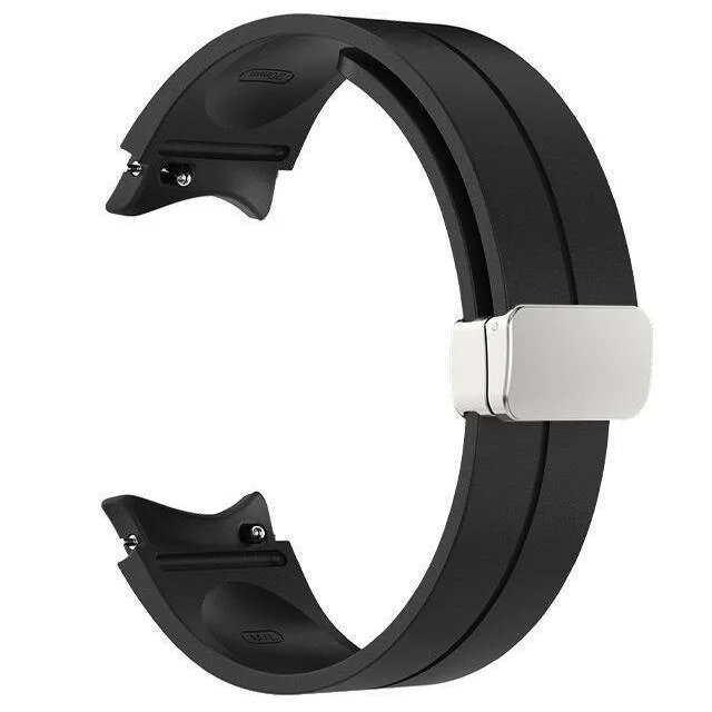 Силиконовый ремешок Cls для Samsung Galaxy Watch 4 / 4 Classic / 5 / 5 Pro / 6 / 6 Classic / 7 / FE - черный
