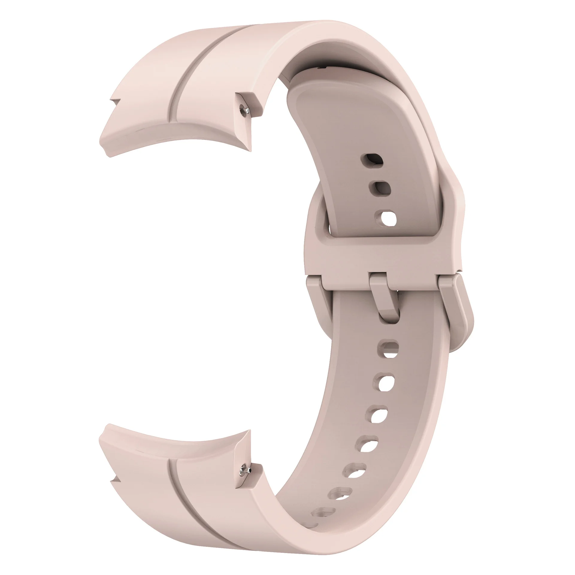 Силіконовий ремінець Five Classic до Samsung Galaxy Watch 4 / 4 Classic / 5 / 5 Pro / 6 / 6 Classic / 7 / FE - бежево-рожевий