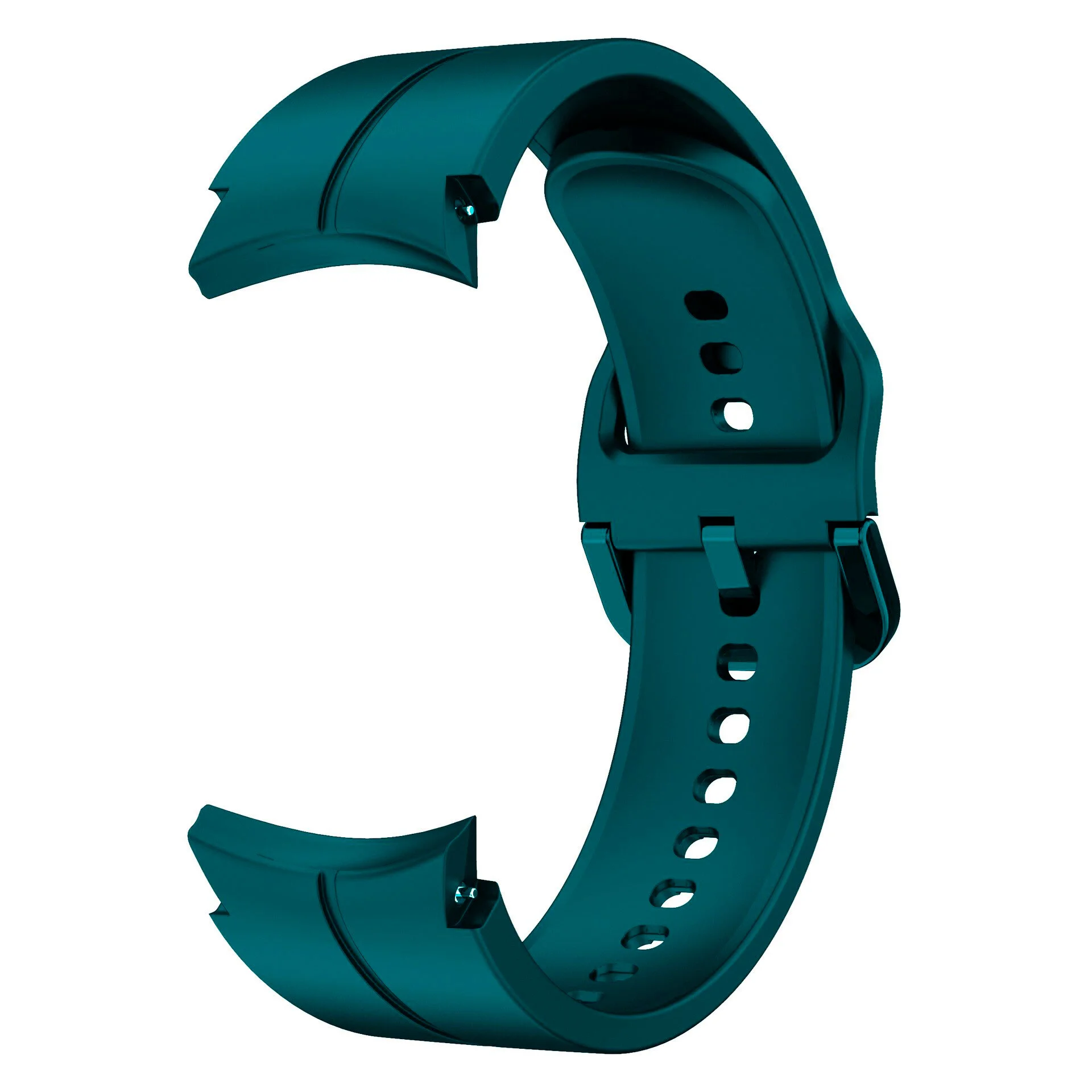 Силіконовий ремінець Five Classic для Samsung Galaxy Watch 4 / 4 Classic / 5 / 5 Pro / 6 / 6 Classic / 7 / FE - синьо-зелений