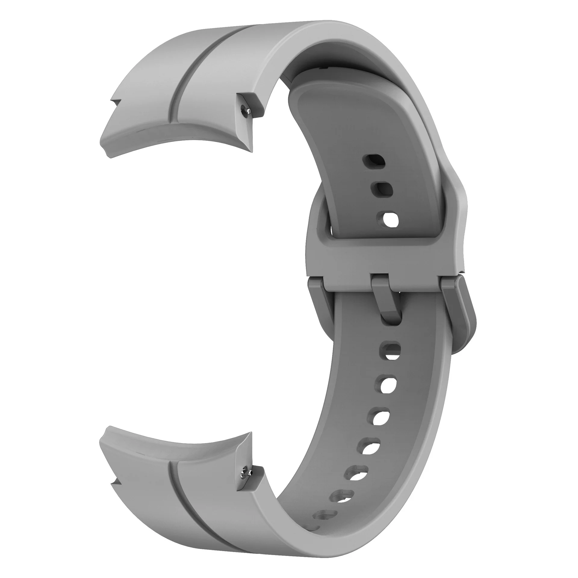 Силіконовий ремінець Five Classic для Samsung Galaxy Watch 4 / 4 Classic / 5 / 5 Pro / 6 / 6 Classic / 7 / FE - сірий