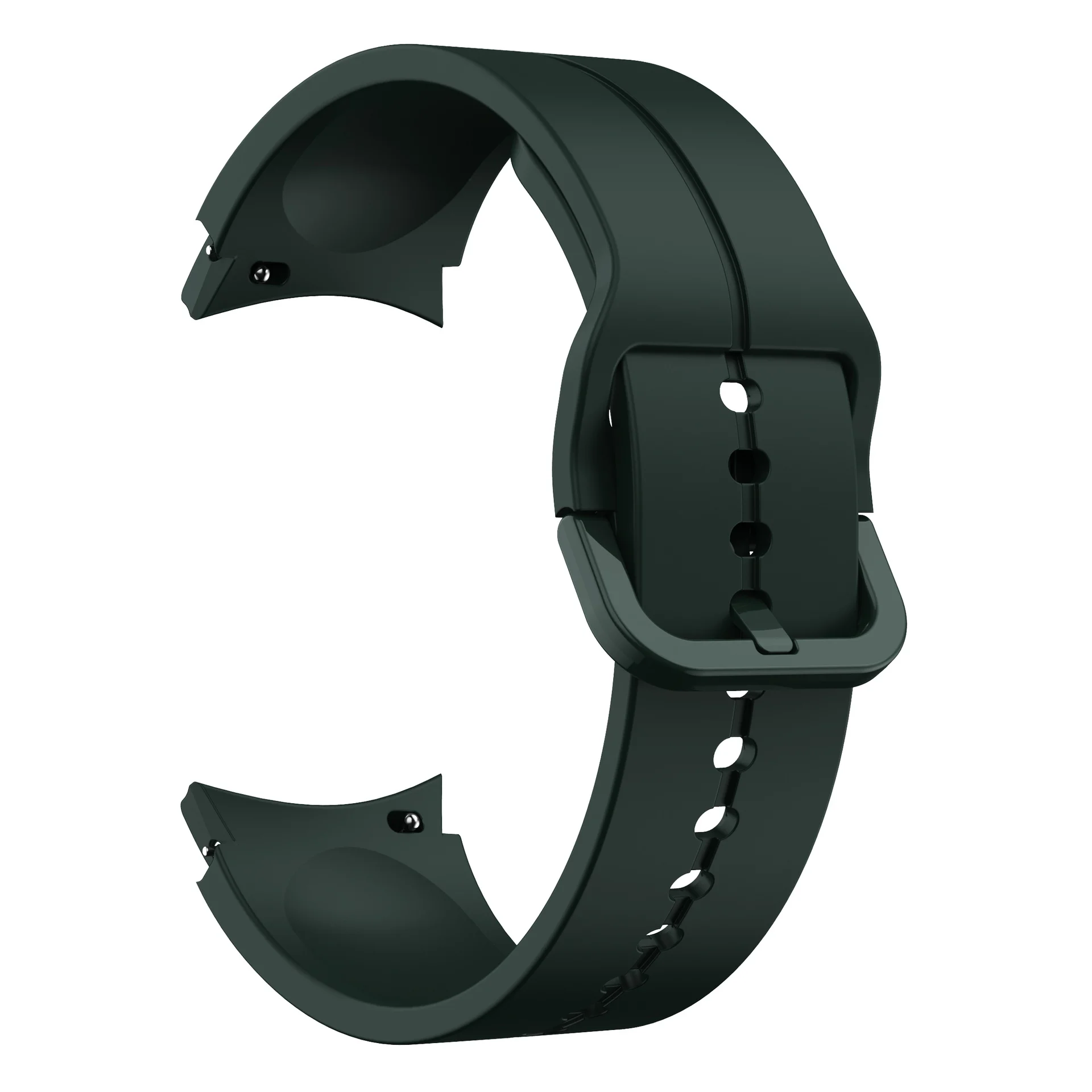 Силіконовий ремінець Five Classic для Samsung Galaxy Watch 4 / 4 Classic / 5 / 5 Pro / 6 / 6 Classic / 7 / FE - темно-зелений