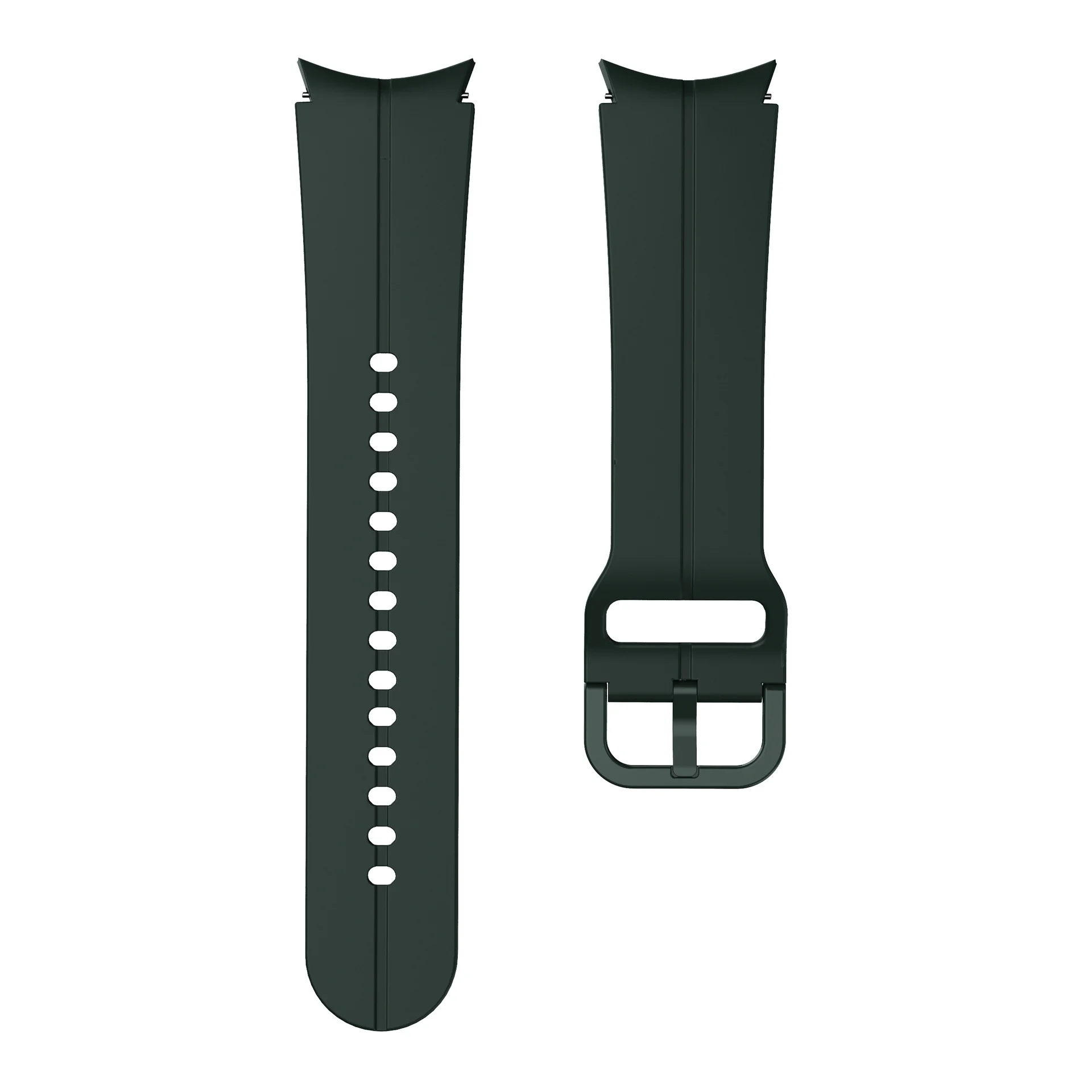 Силіконовий ремінець Five Classic для Samsung Galaxy Watch 4 / 4 Classic / 5 / 5 Pro / 6 / 6 Classic / 7 / FE - темно-зелений