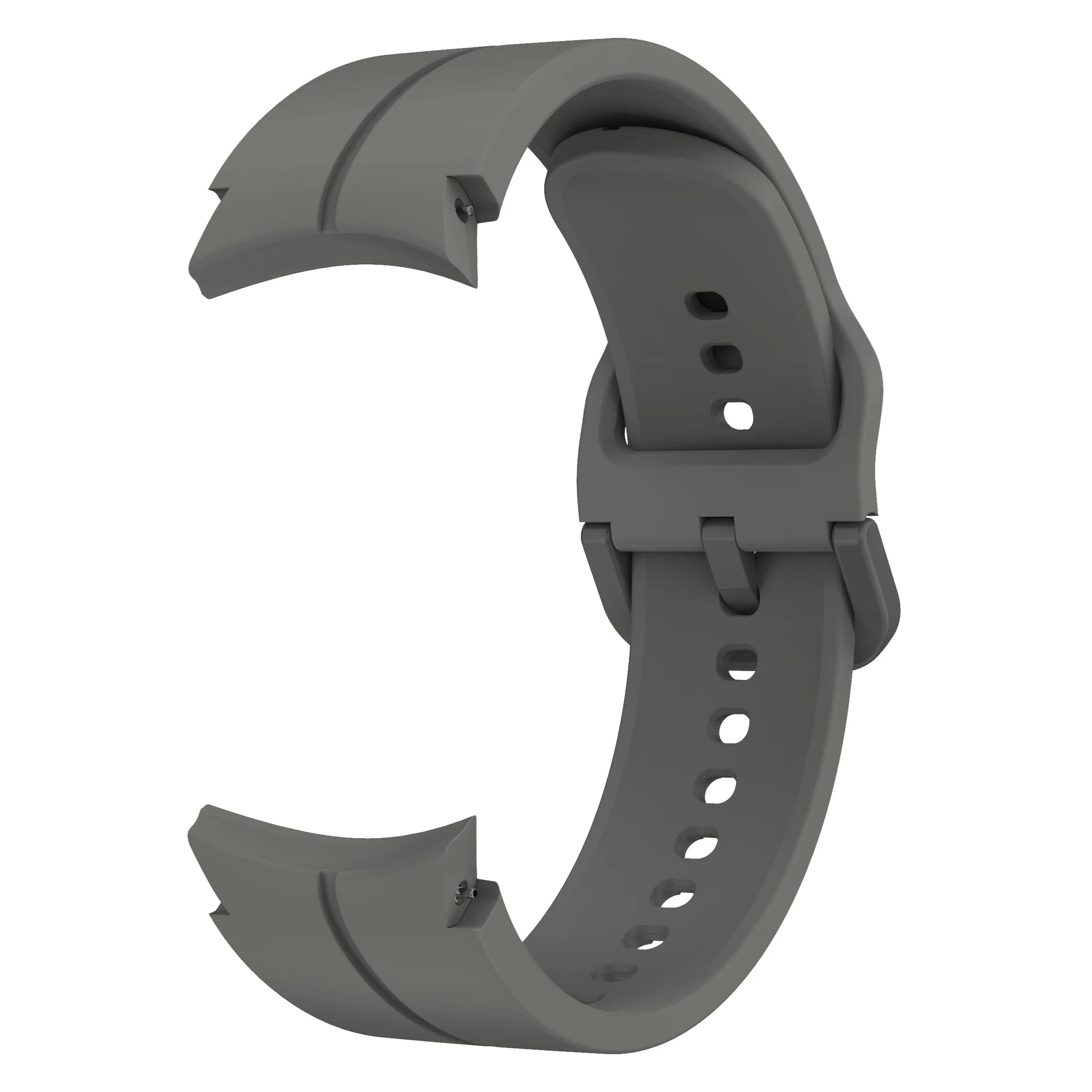 Силіконовий ремінець Five Classic для Samsung Galaxy Watch 4 / 4 Classic / 5 / 5 Pro / 6 / 6 Classic / 7 / FE - темно-сірий