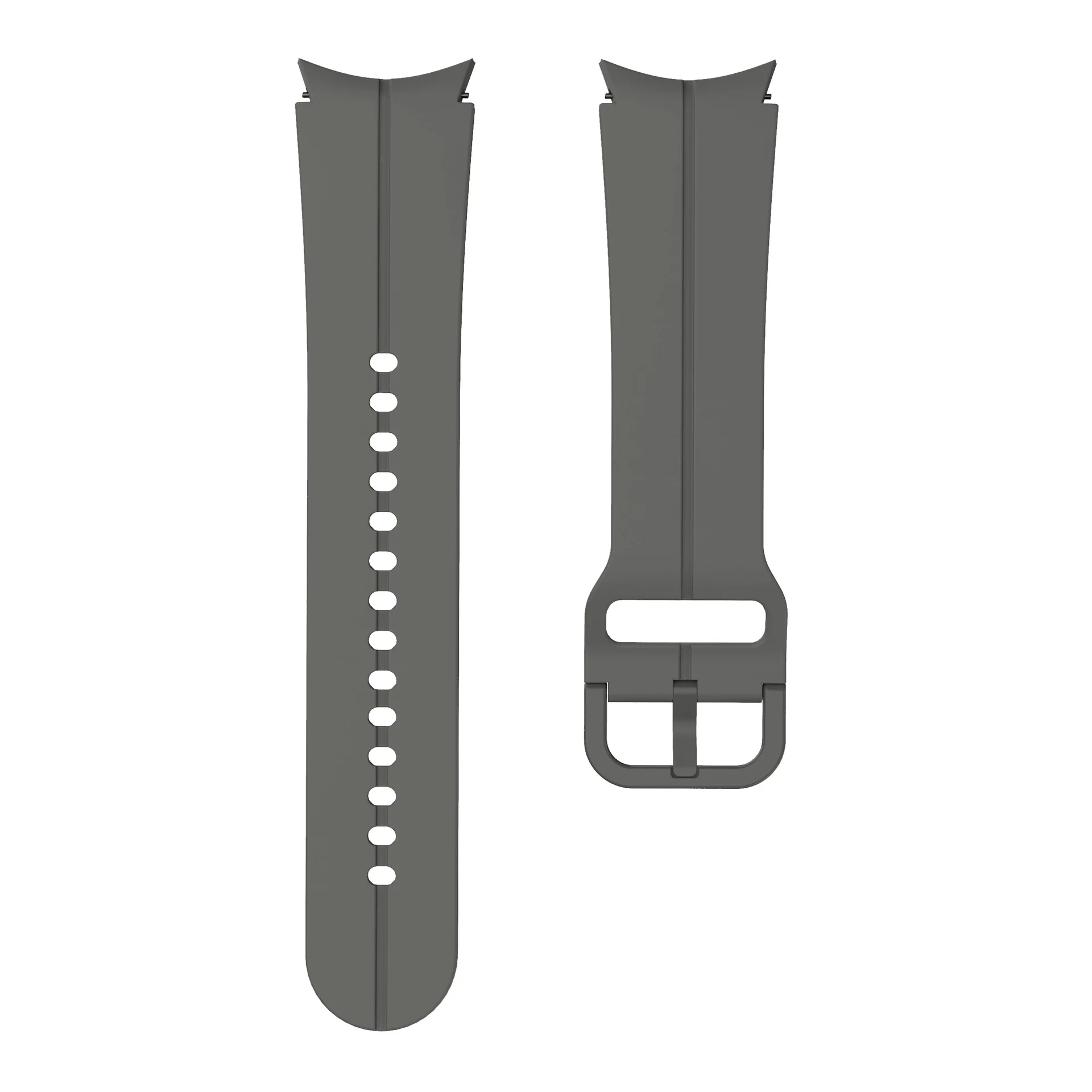 Силіконовий ремінець Five Classic для Samsung Galaxy Watch 4 / 4 Classic / 5 / 5 Pro / 6 / 6 Classic / 7 / FE - темно-сірий