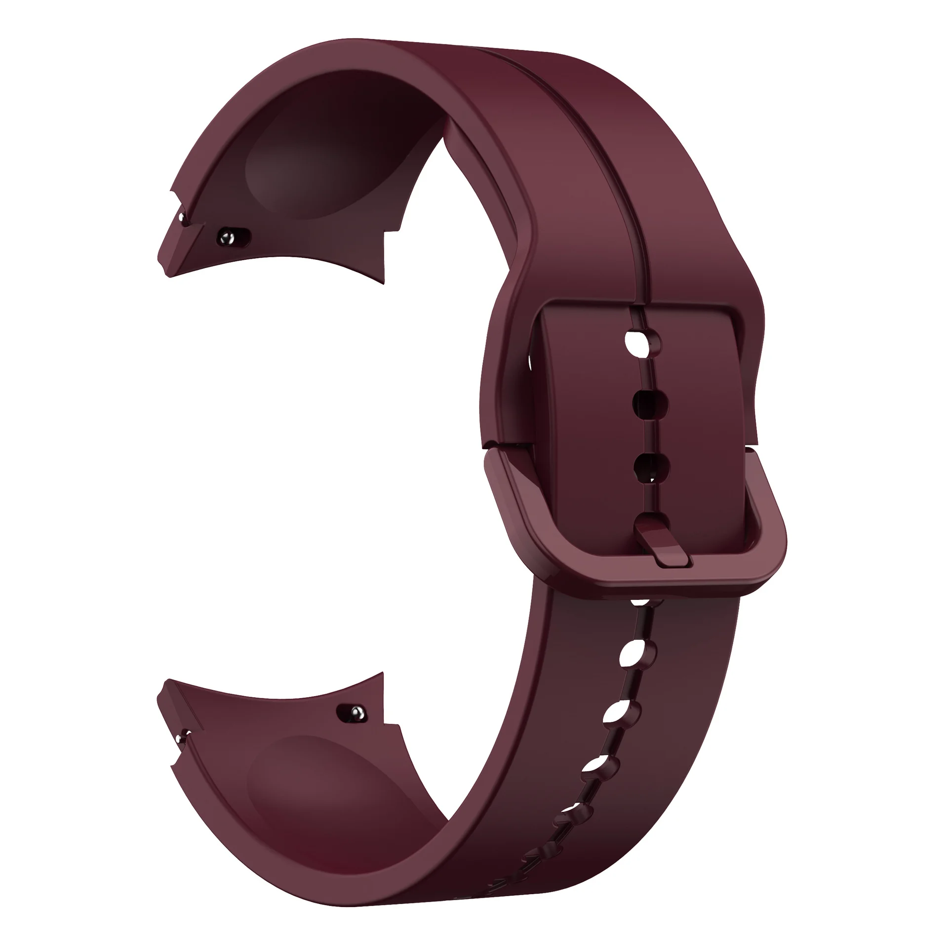 Силіконовий ремінець Five Classic для Samsung Galaxy Watch 4 / 4 Classic / 5 / 5 Pro / 6 / 6 Classic / 7 / FE - темно-червоний