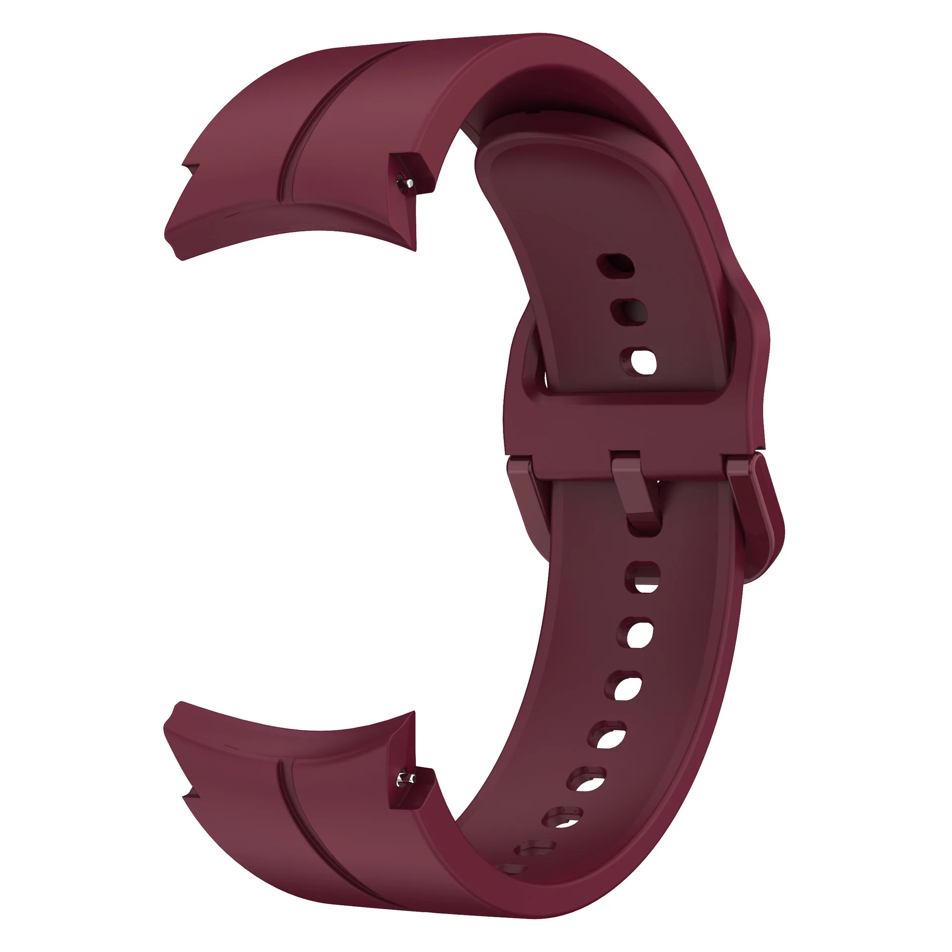 Силіконовий ремінець Five Classic для Samsung Galaxy Watch 4 / 4 Classic / 5 / 5 Pro / 6 / 6 Classic / 7 / FE - темно-червоний