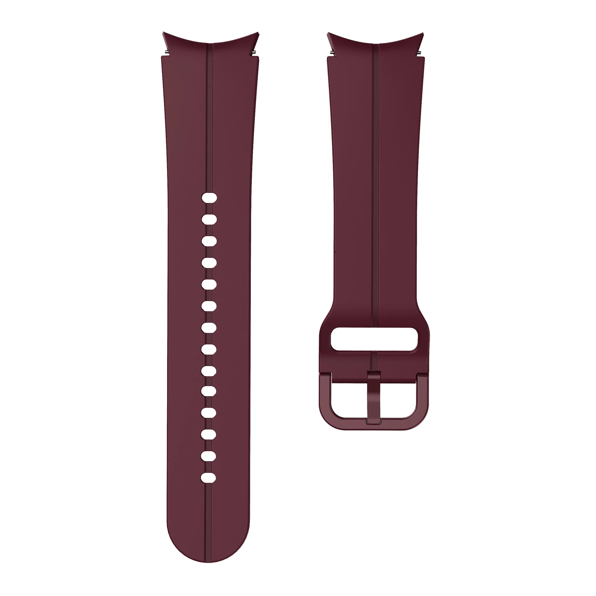 Силіконовий ремінець Five Classic для Samsung Galaxy Watch 4 / 4 Classic / 5 / 5 Pro / 6 / 6 Classic / 7 / FE - темно-червоний