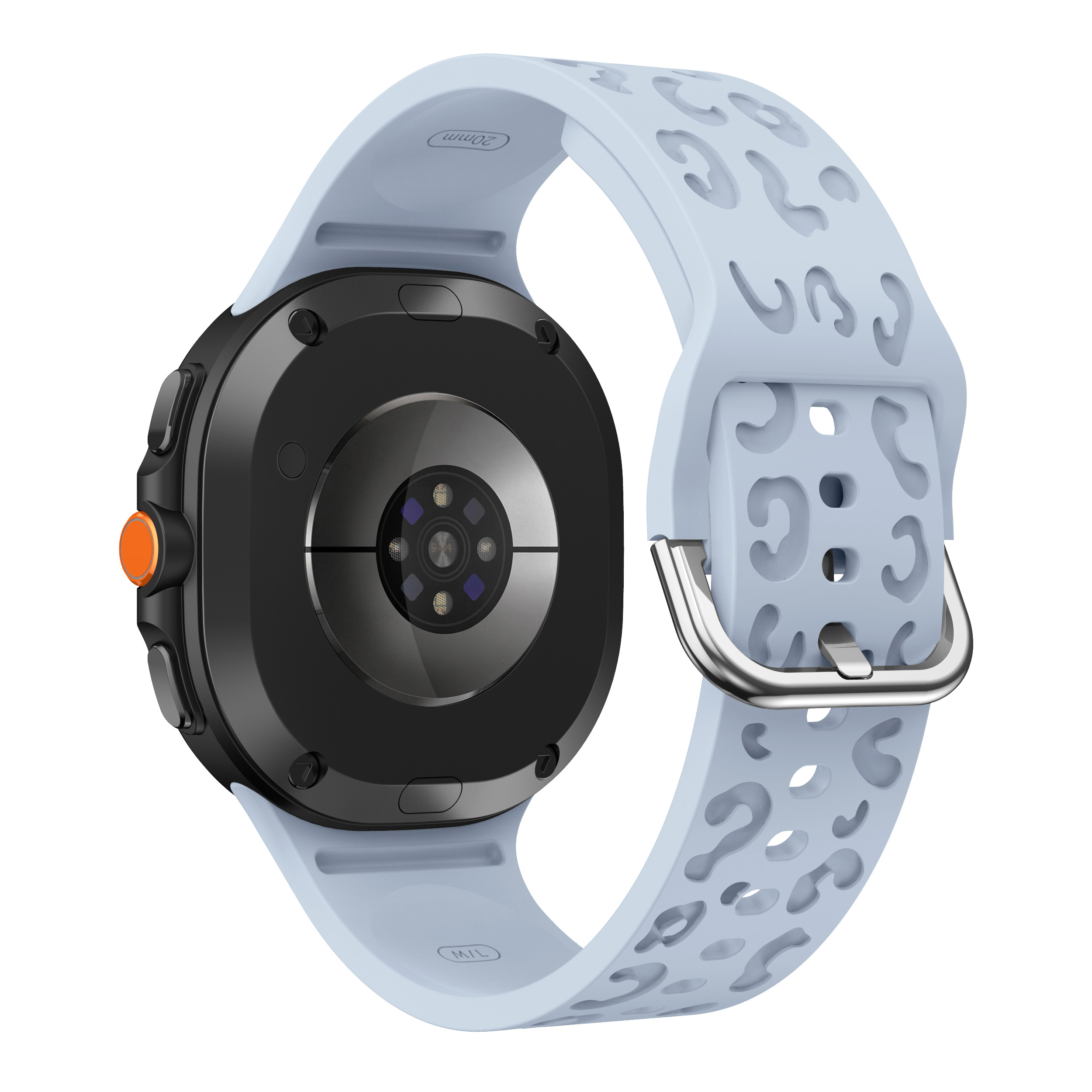 Силиконовый ремешок Leo для Samsung Galaxy Watch 8 (40/44mm) / 8 Classic - голубой