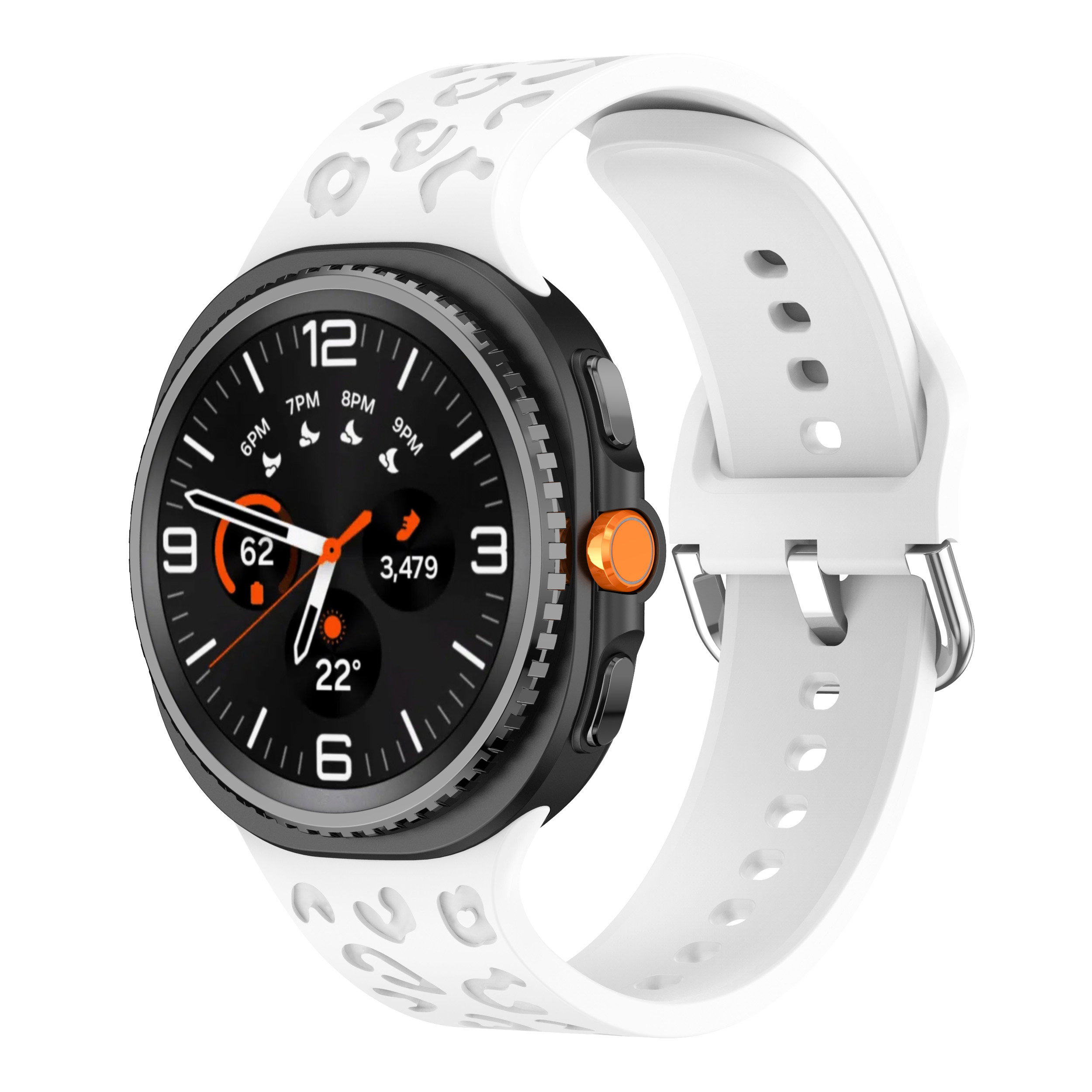 Силиконовый ремешок Leo для Samsung Galaxy Watch 8 (40/44mm) / 8 Classic - белый