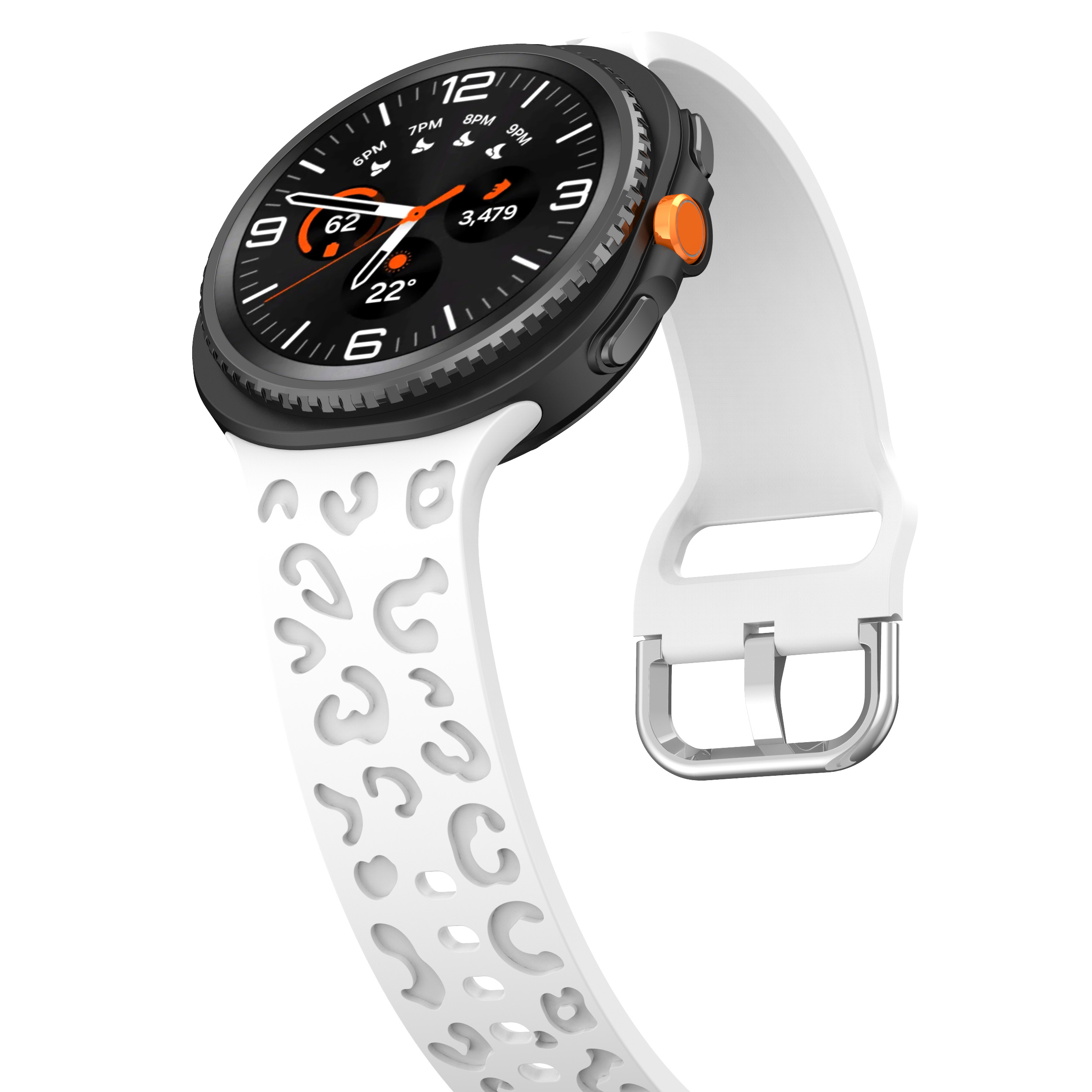 Силиконовый ремешок Leo для Samsung Galaxy Watch 8 (40/44mm) / 8 Classic - белый