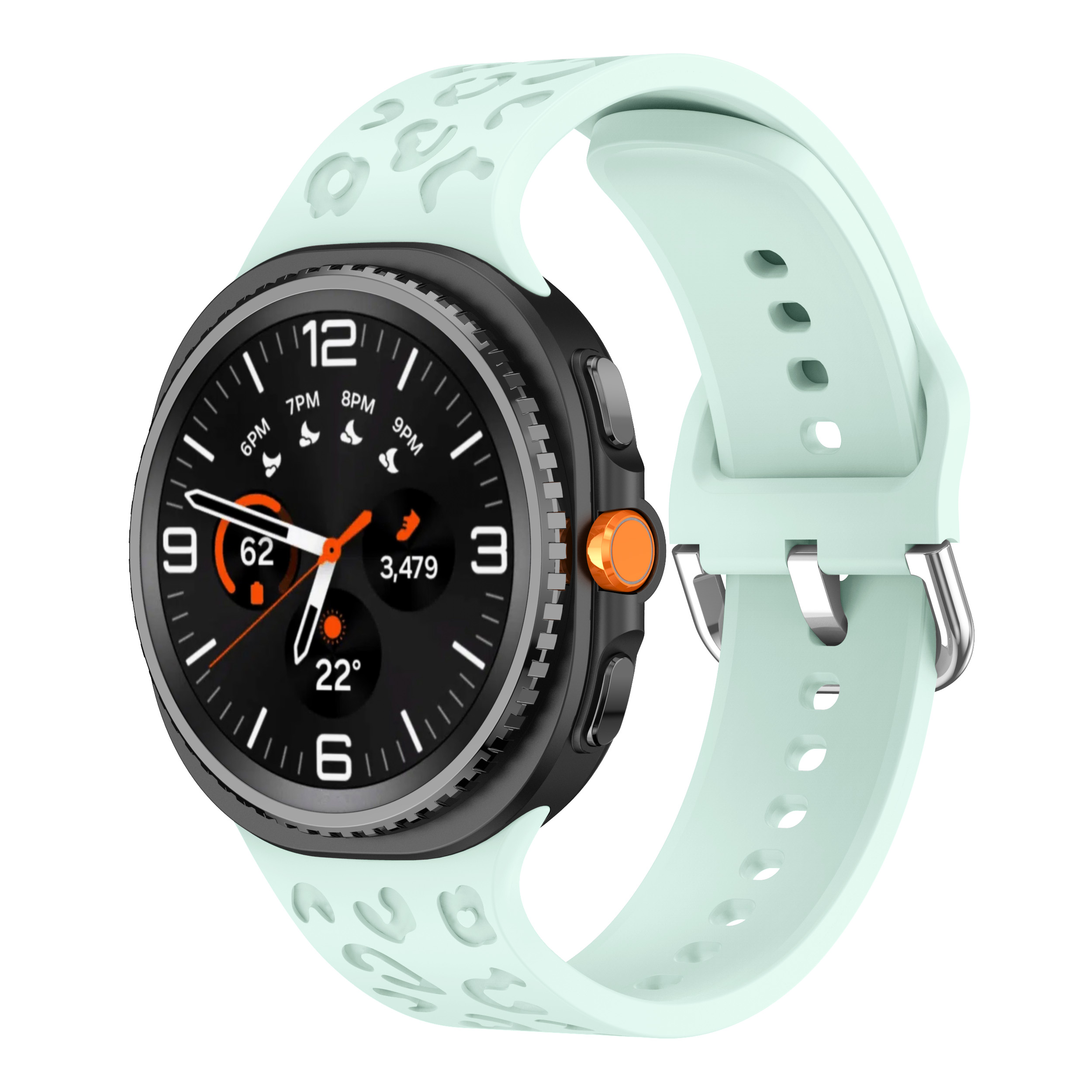 Силиконовый ремешок Leo для Samsung Galaxy Watch 8 (40/44mm) / 8 Classic - зеленый