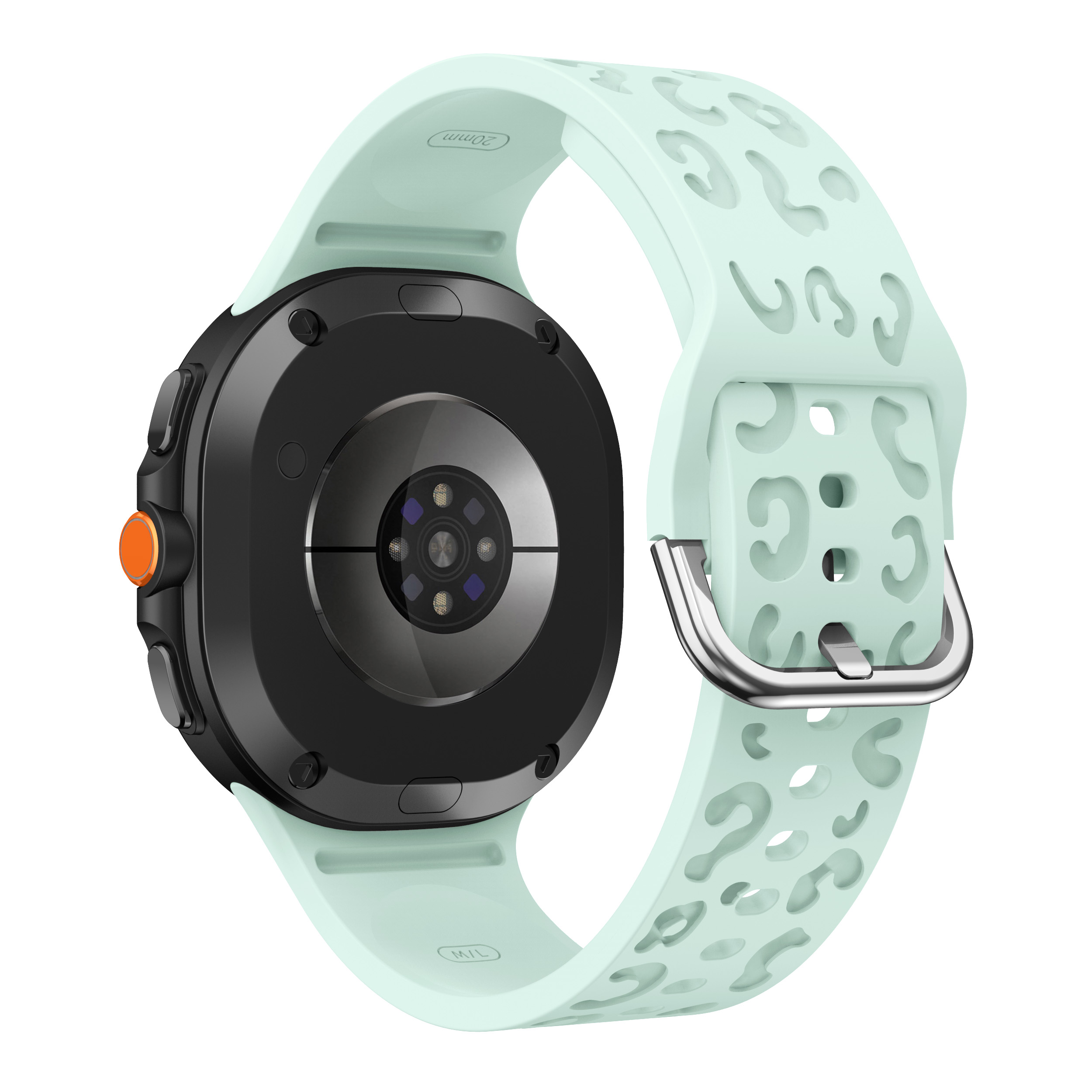 Силиконовый ремешок Leo для Samsung Galaxy Watch 8 (40/44mm) / 8 Classic - зеленый