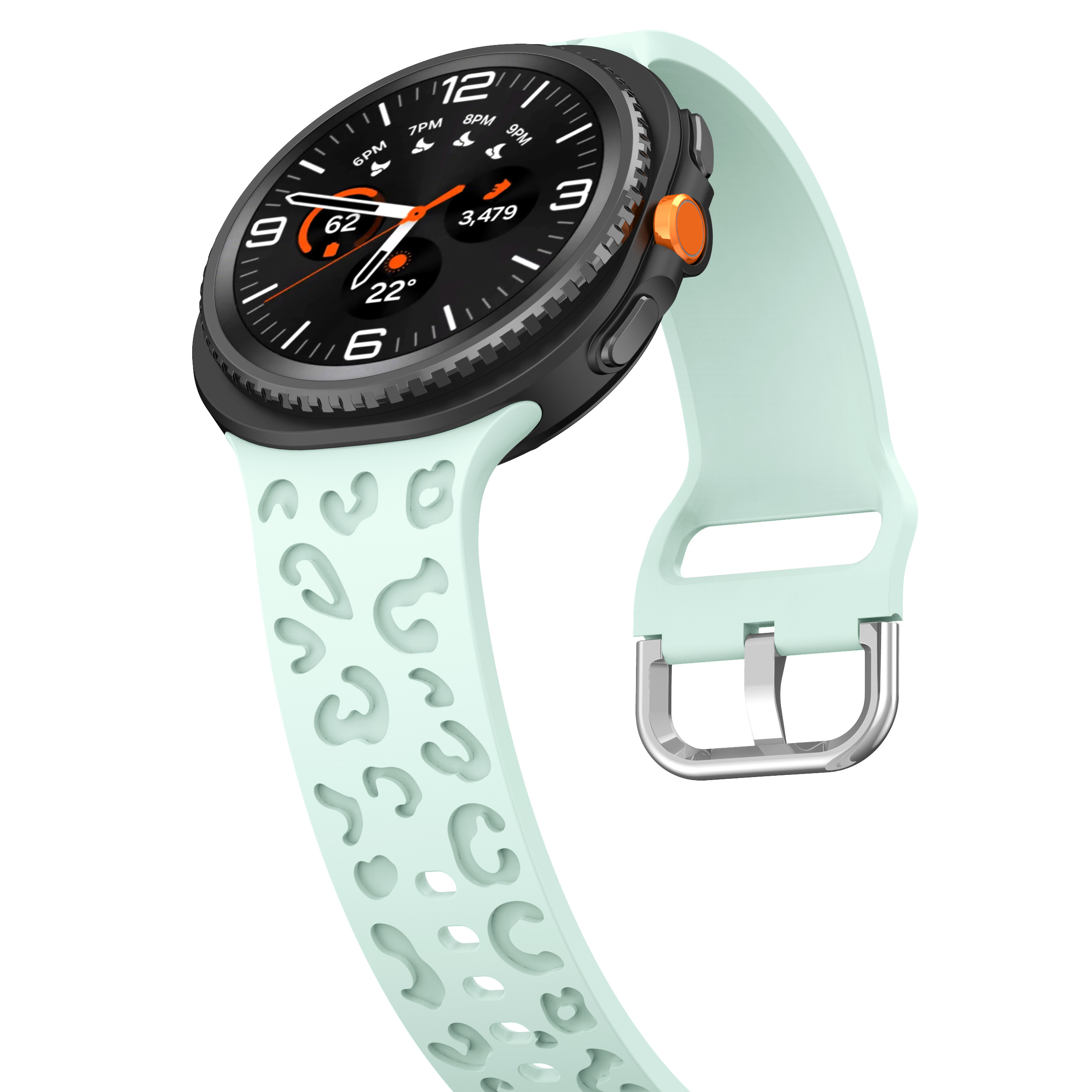 Силиконовый ремешок Leo для Samsung Galaxy Watch 8 (40/44mm) / 8 Classic - зеленый