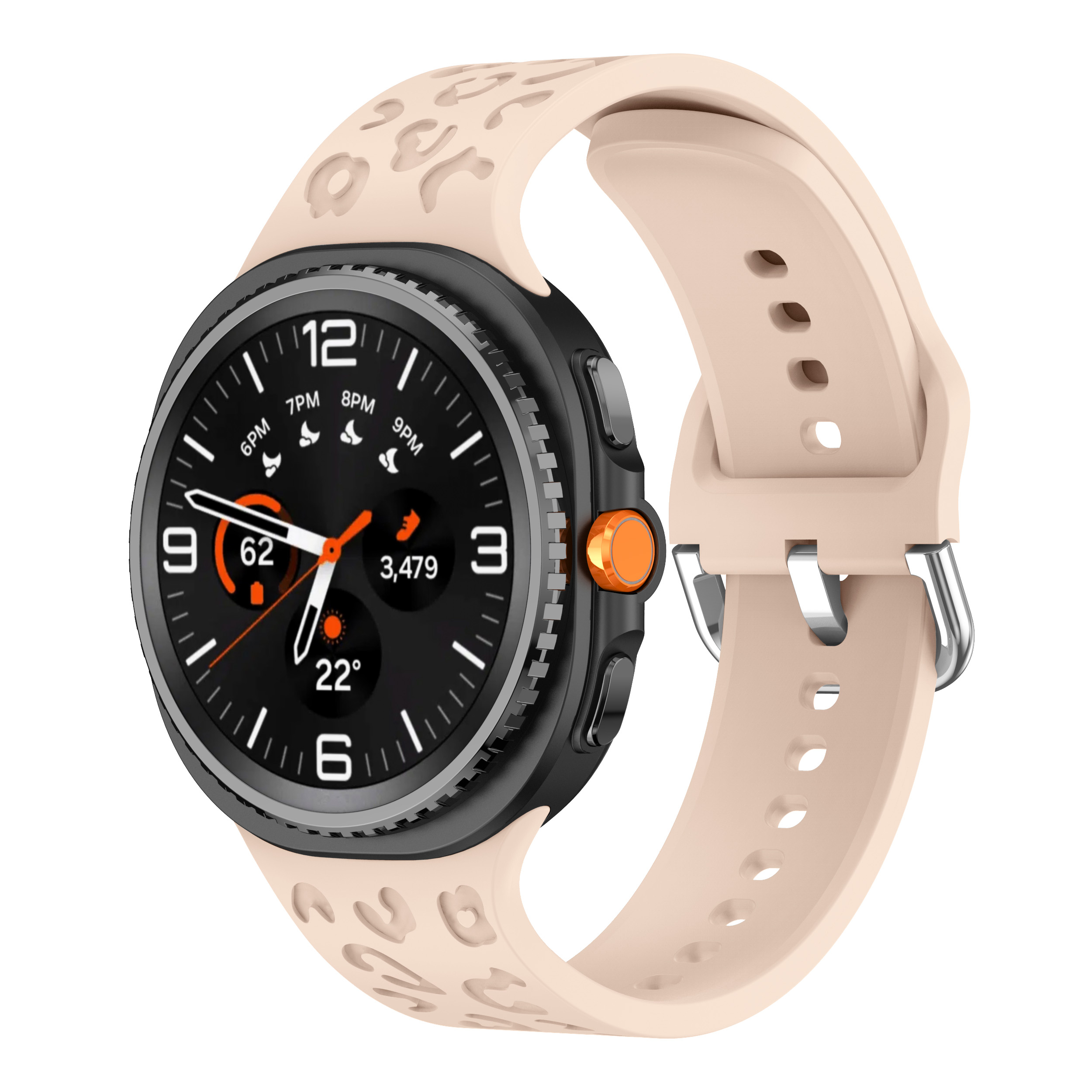 Силиконовый ремешок Leo для Samsung Galaxy Watch 8 (40/44mm) / 8 Classic - бежевый