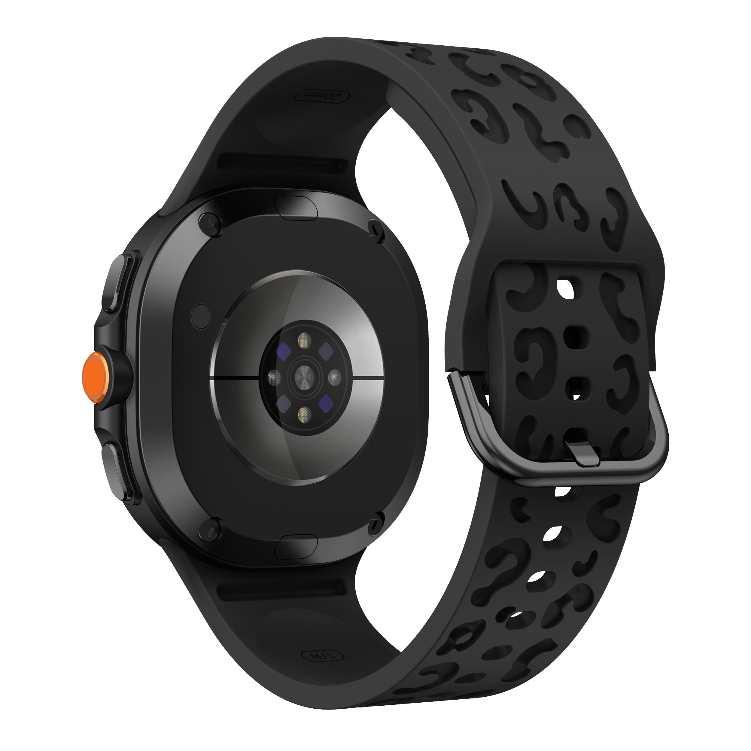 Силиконовый ремешок Leo для Samsung Galaxy Watch 8 (40/44mm) / 8 Classic - черный