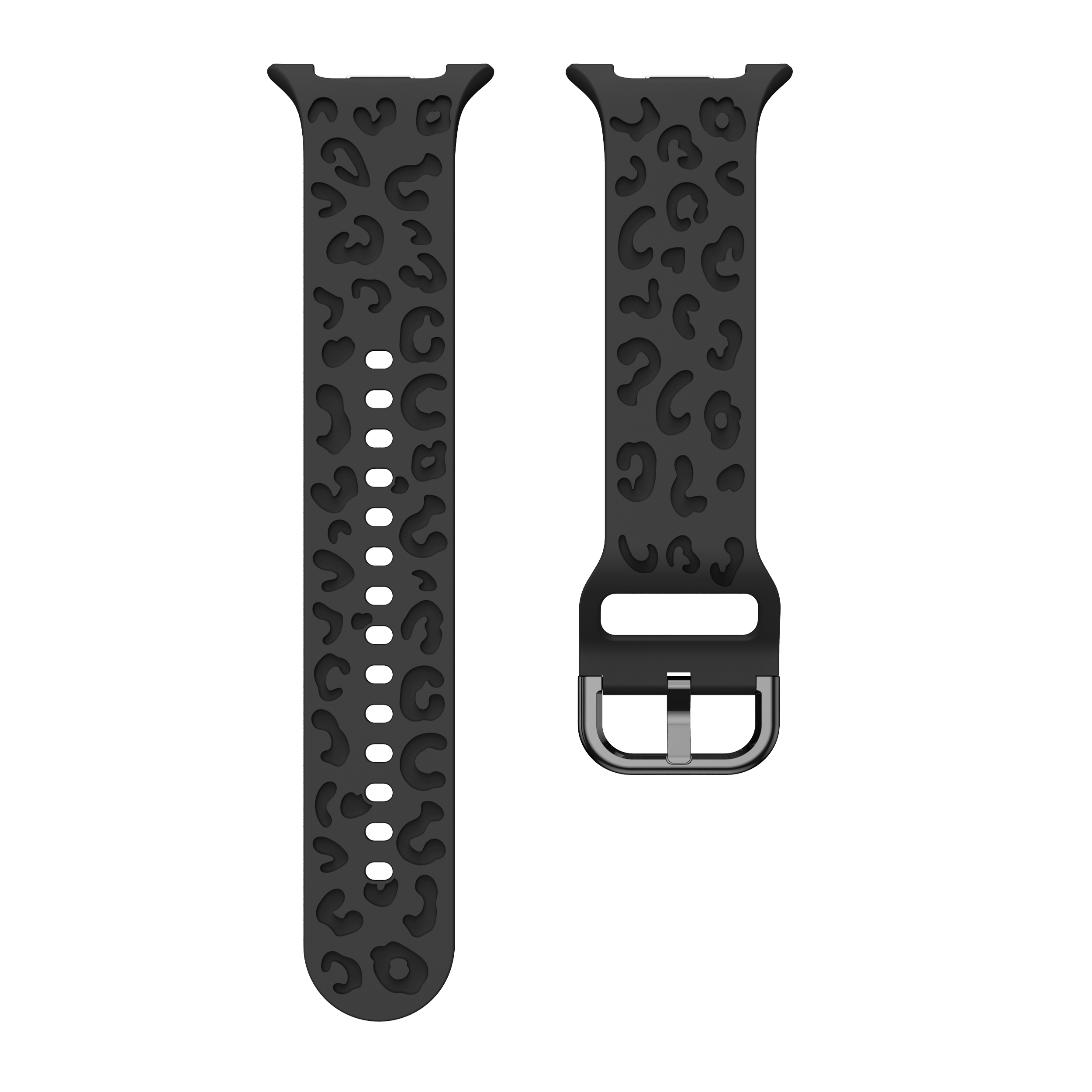 Силиконовый ремешок Leo для Samsung Galaxy Watch 8 (40/44mm) / 8 Classic - черный