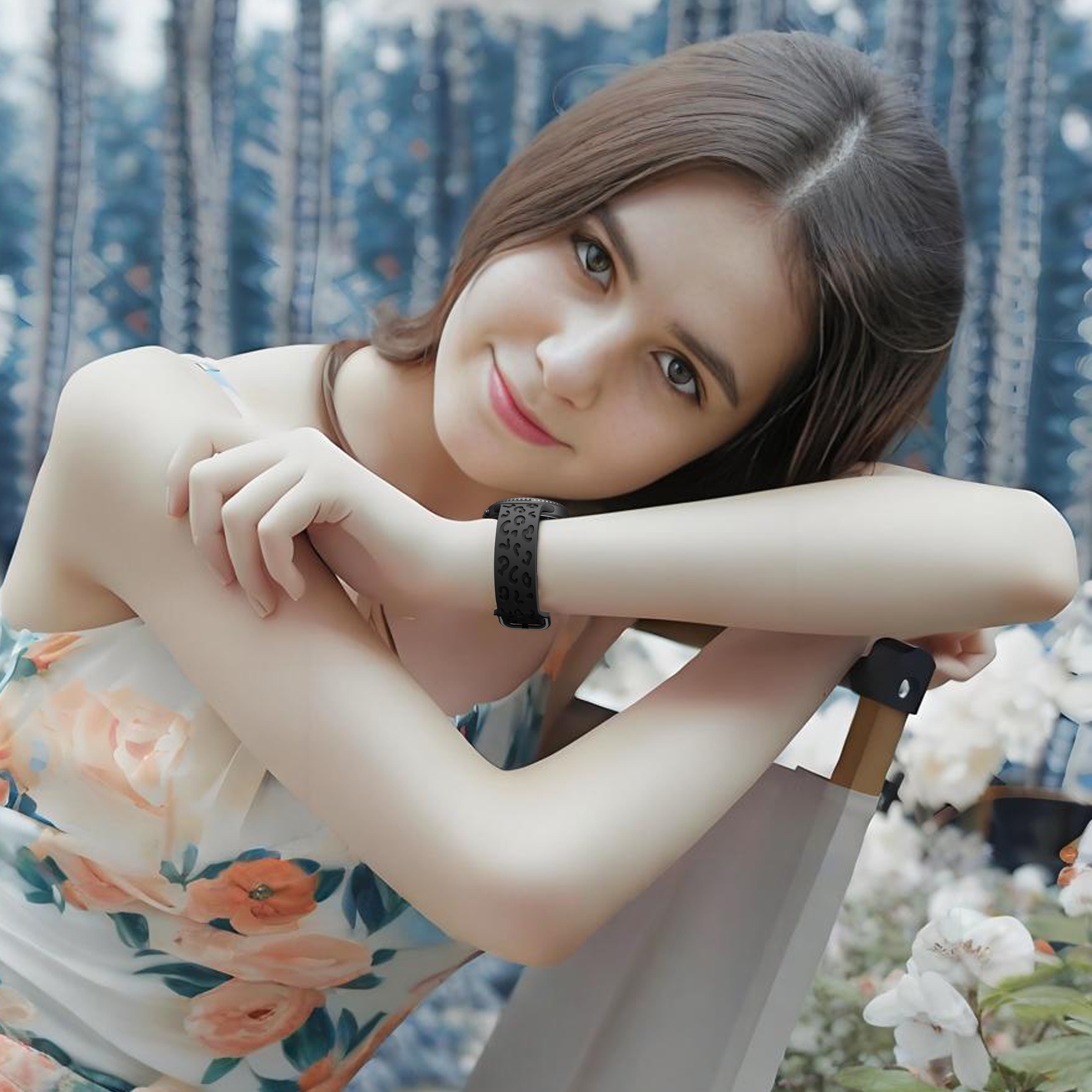 Силиконовый ремешок Leo для Samsung Galaxy Watch 8 (40/44mm) / 8 Classic - черный