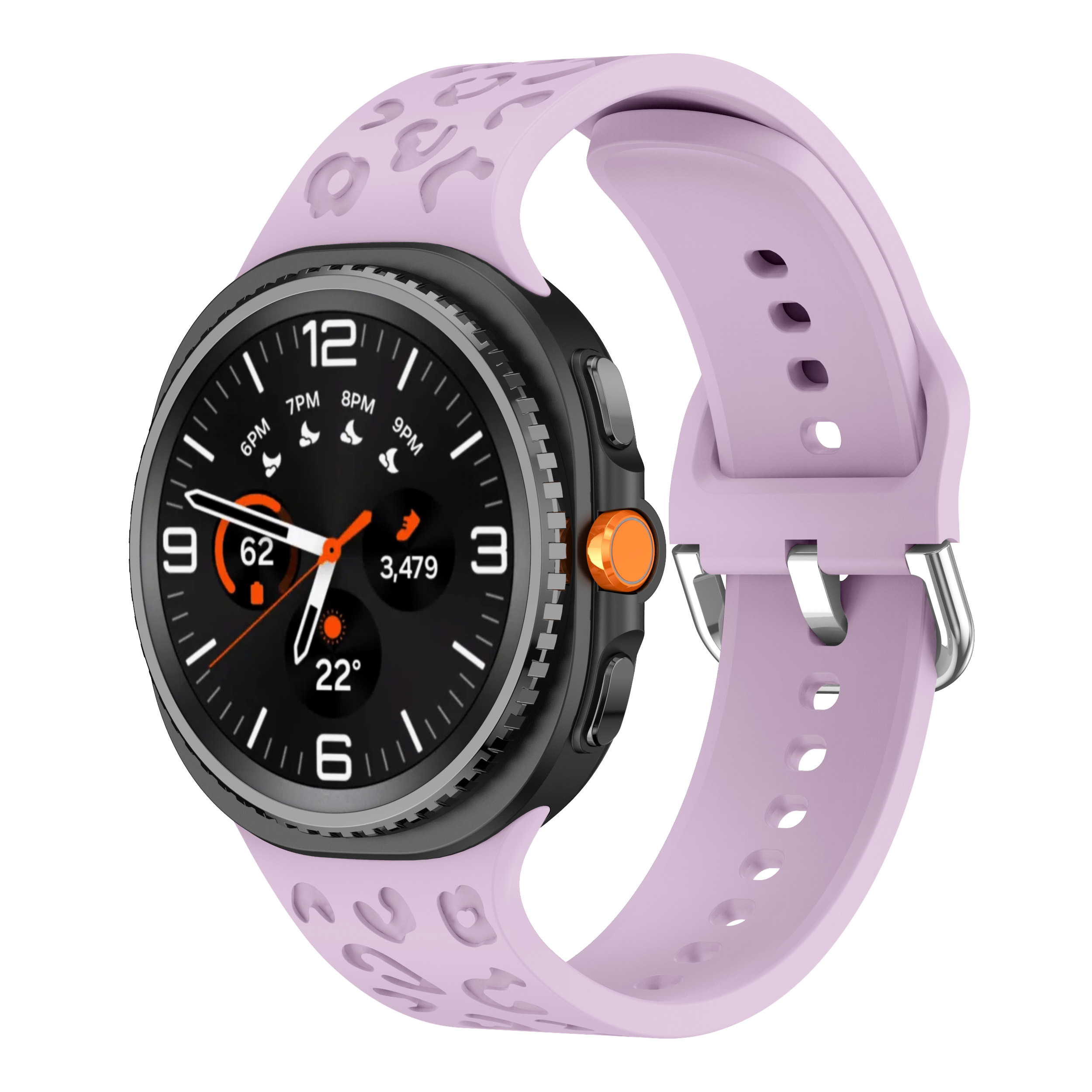Силиконовый ремешок Leo для Samsung Galaxy Watch 8 (40/44mm) / 8 Classic - лавандовый