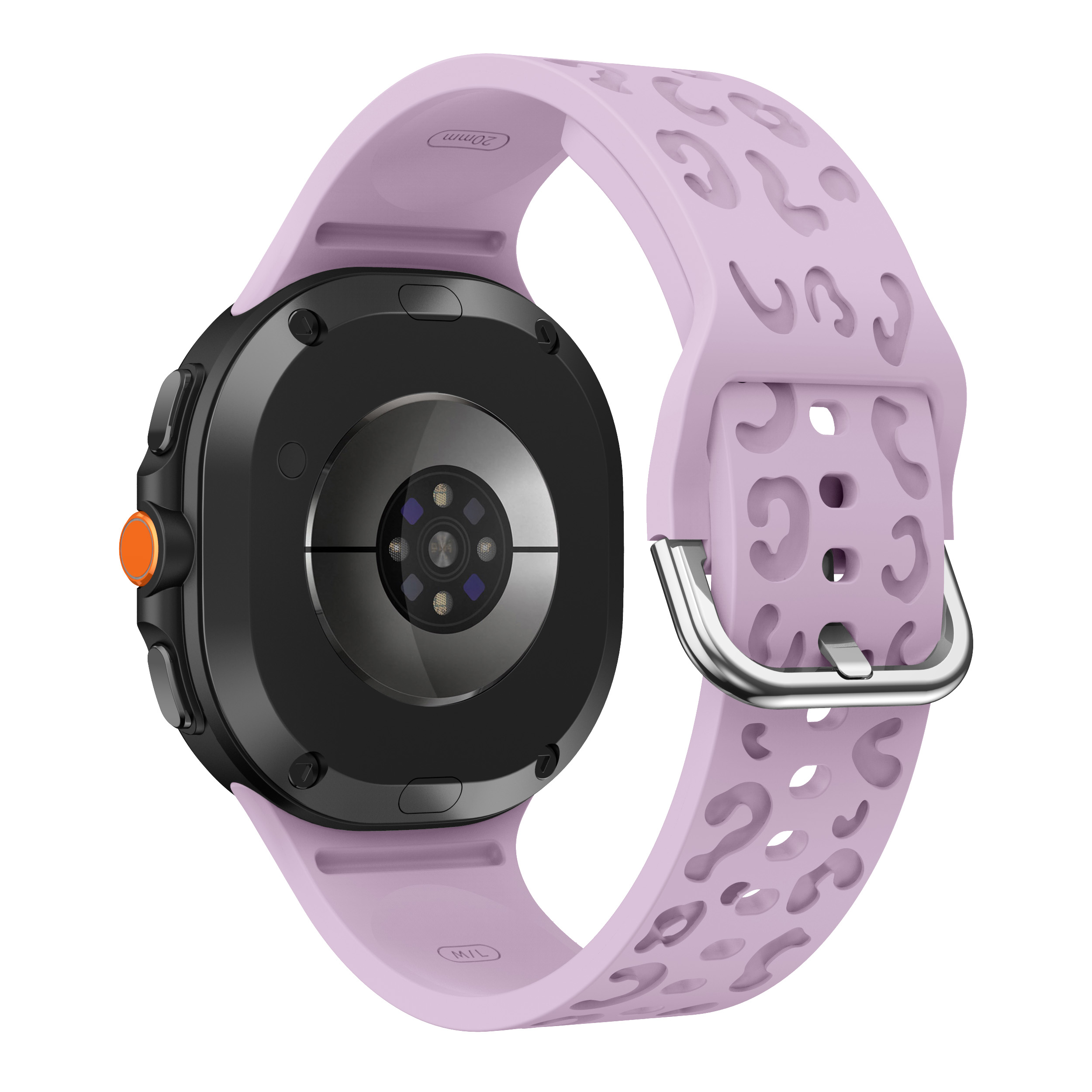 Силиконовый ремешок Leo для Samsung Galaxy Watch 8 (40/44mm) / 8 Classic - лавандовый