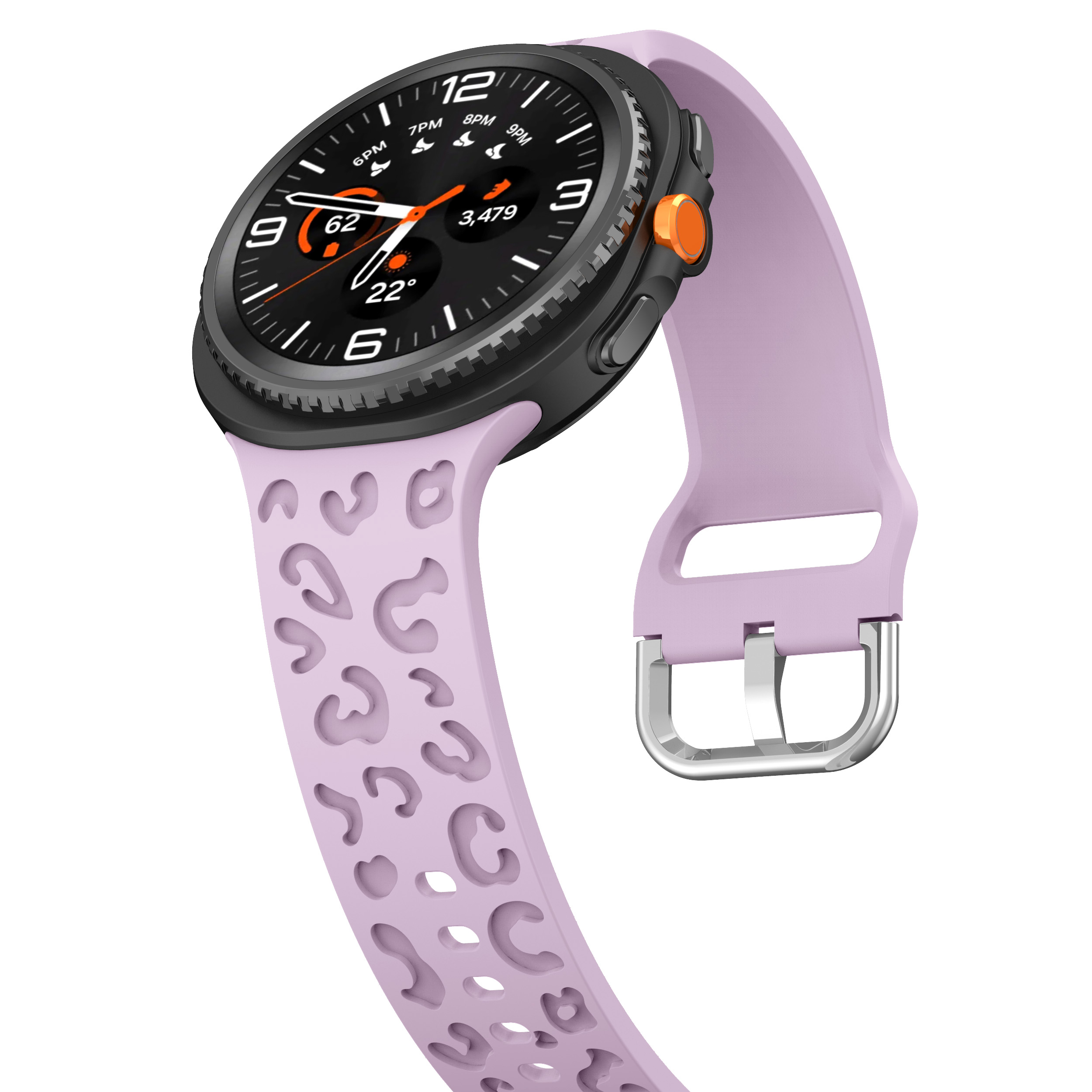 Силиконовый ремешок Leo для Samsung Galaxy Watch 8 (40/44mm) / 8 Classic - лавандовый