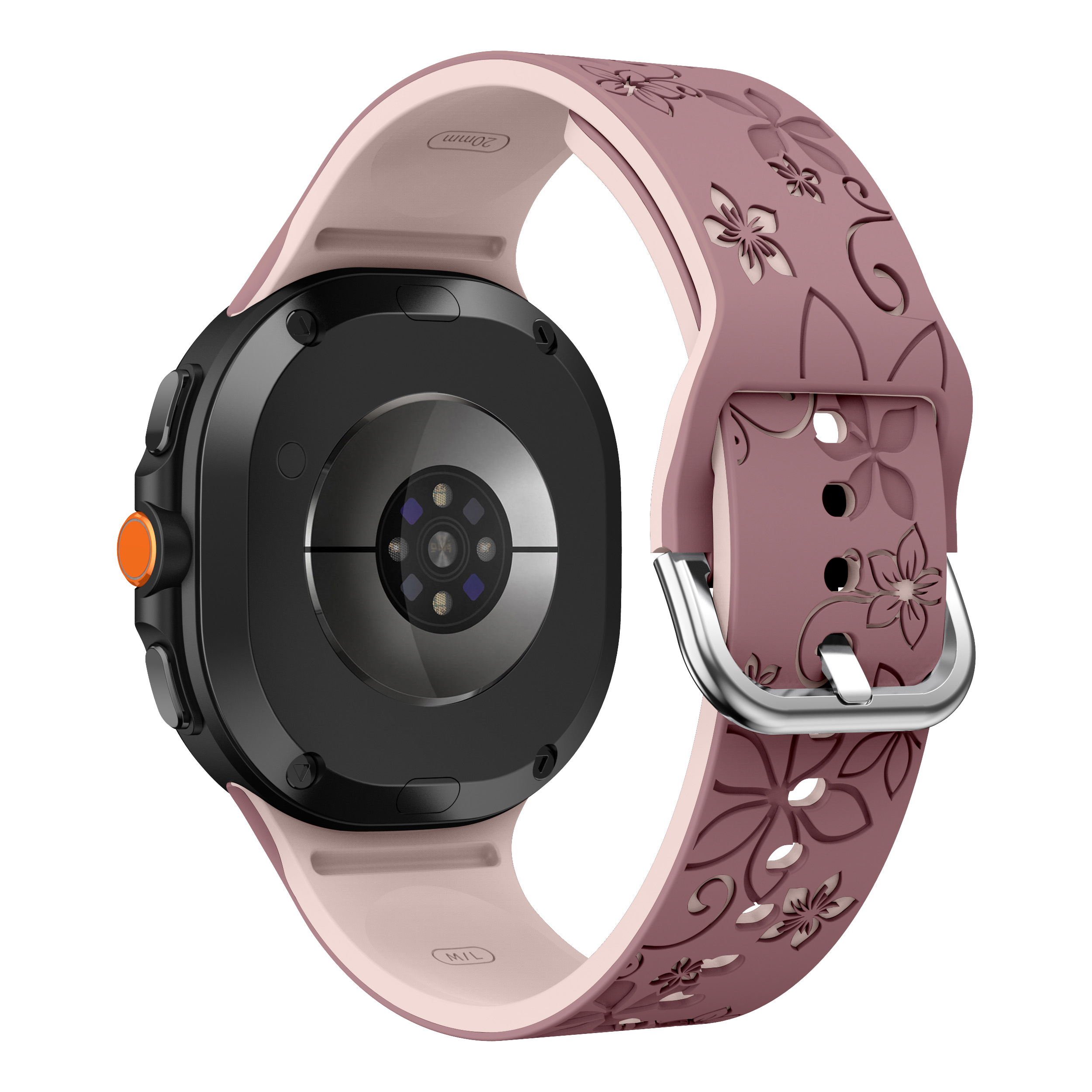 Силиконовый ремешок Bloomy для Samsung Galaxy Watch 8 (40/44mm) / 8 Classic - пыльная роза