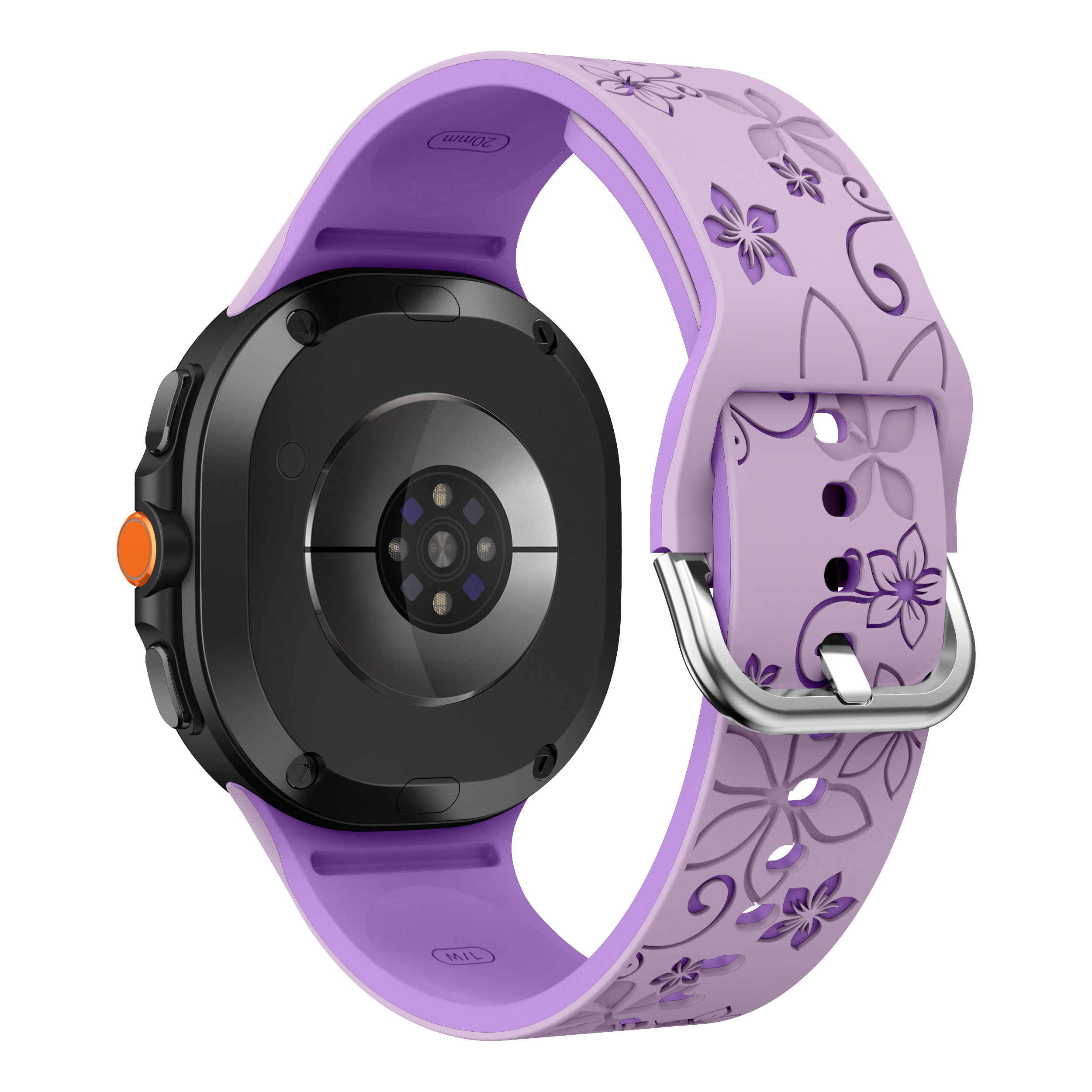 Силиконовый ремешок Bloomy для Samsung Galaxy Watch 8 (40/44mm) / 8 Classic - лавандовый