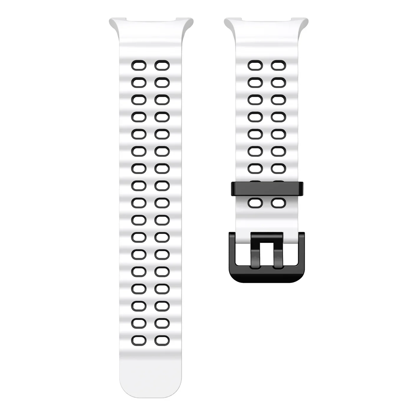 Силиконовый ремешок Classic Color для Samsung Galaxy Watch 8 (40/44mm) / 8 Classic - бело-черный