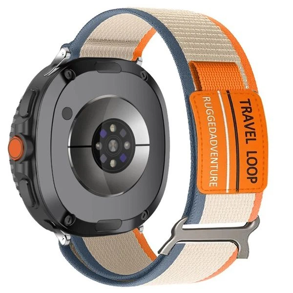 Нейлоновый ремешок ActiveGrip для Samsung Galaxy Watch 8 (40/44mm) / 8 Classic - синий-помаранчевый