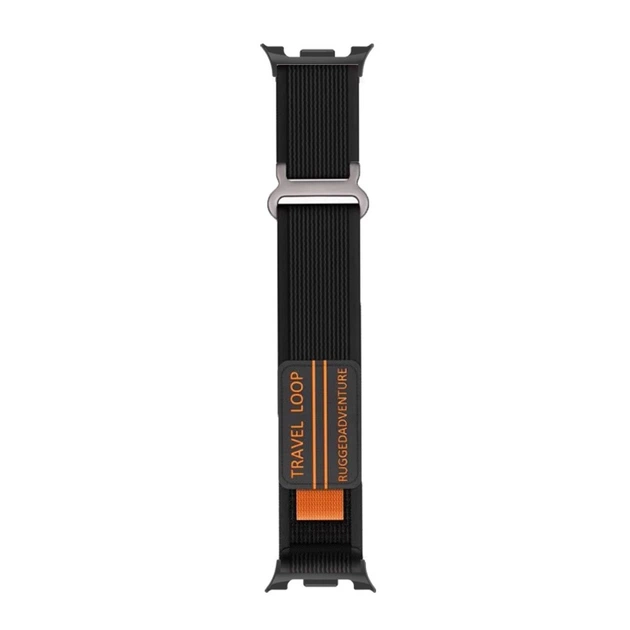 Нейлоновый ремешок ActiveGrip для Samsung Galaxy Watch 8 (40/44mm) / 8 Classic - черно-оранжевый