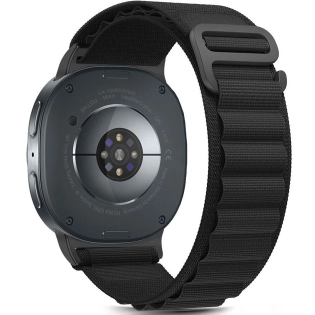 Нейлоновый ремешок AlphineStrap для Samsung Galaxy Watch 8 (40/44mm) / 8 Classic - черный