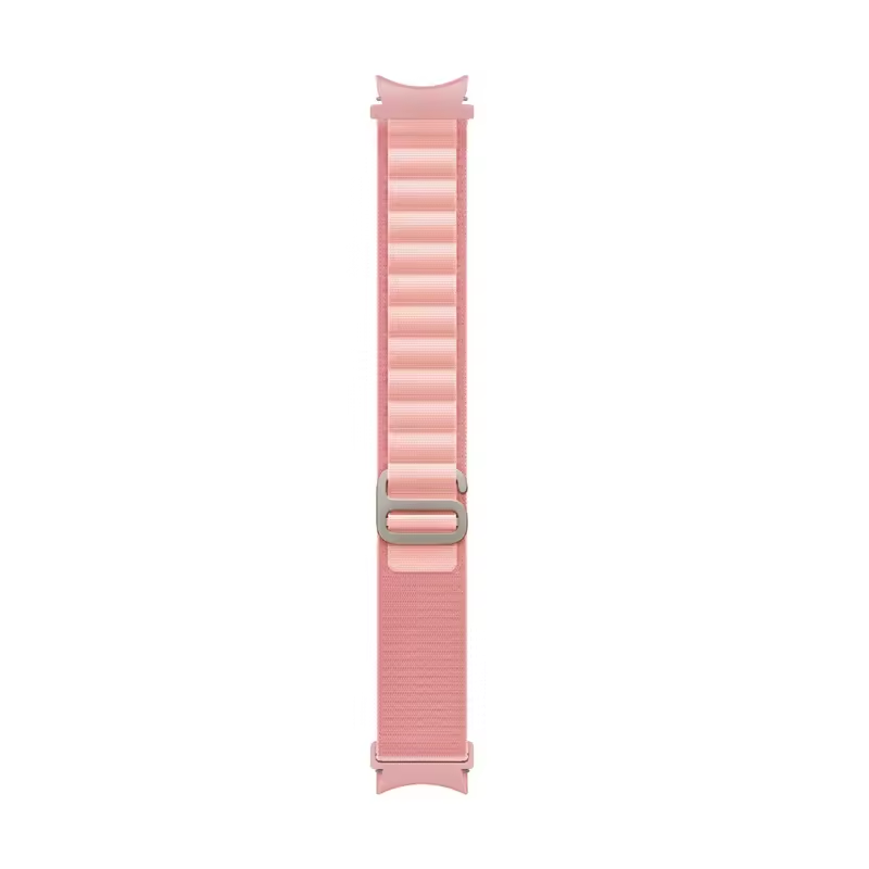 Нейлоновый ремешок Cloth Wave для Samsung Galaxy Watch 4 / 4 Classic / 5 / 5 Pro / 6 / 6 Classic / 7 / FE - розовый