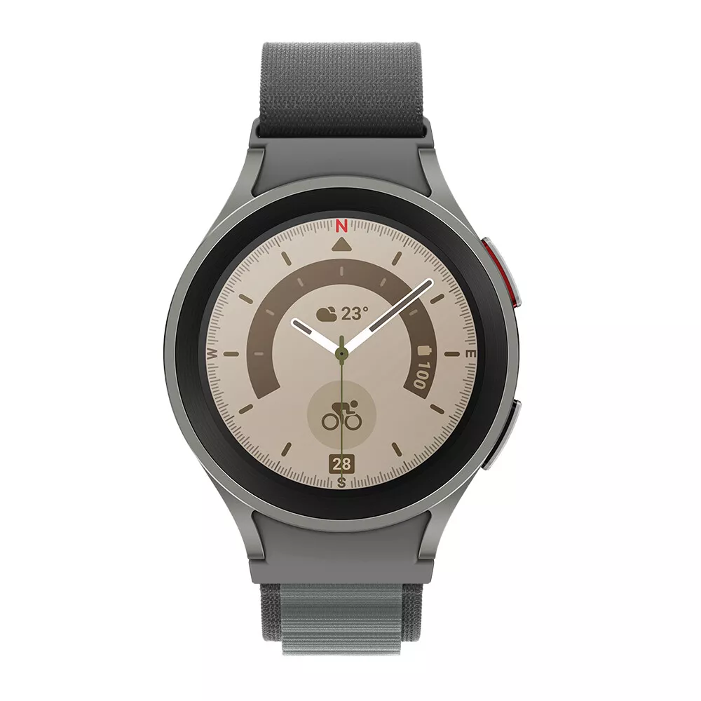 Нейлоновый ремешок Cloth Wave для Samsung Galaxy Watch 4 / 4 Classic / 5 / 5 Pro / 6 / 6 Classic / 7 / FE - темно-серый